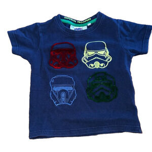 Fabric Flavours Star Wars Imperial Troopers Boy T-Shirt Navy 3-4years A004675
